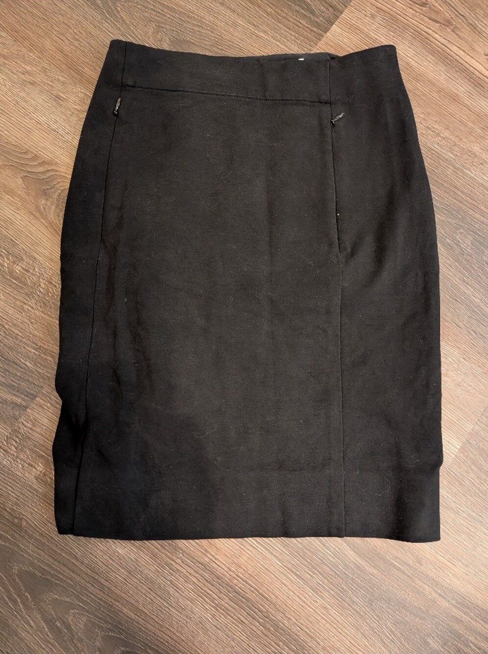 Diane Von Furstenberg Black Tailored Pencil Skirt With Zippers Size 2 Classic
